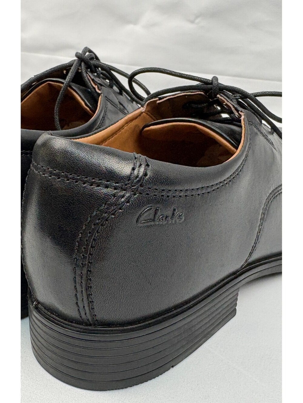 Clarks Collection Tilden Walk Men's 10.5M Black Leather Dress Shoes - Picture 8 of 12
